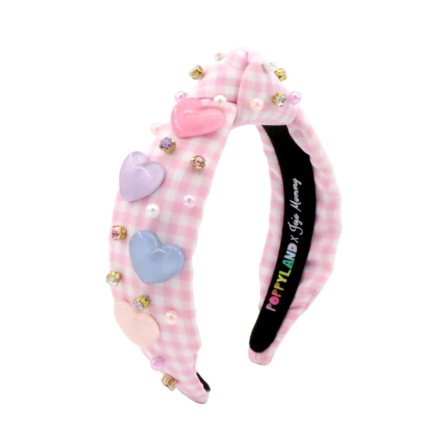 Pastel Hearts Knot Headband