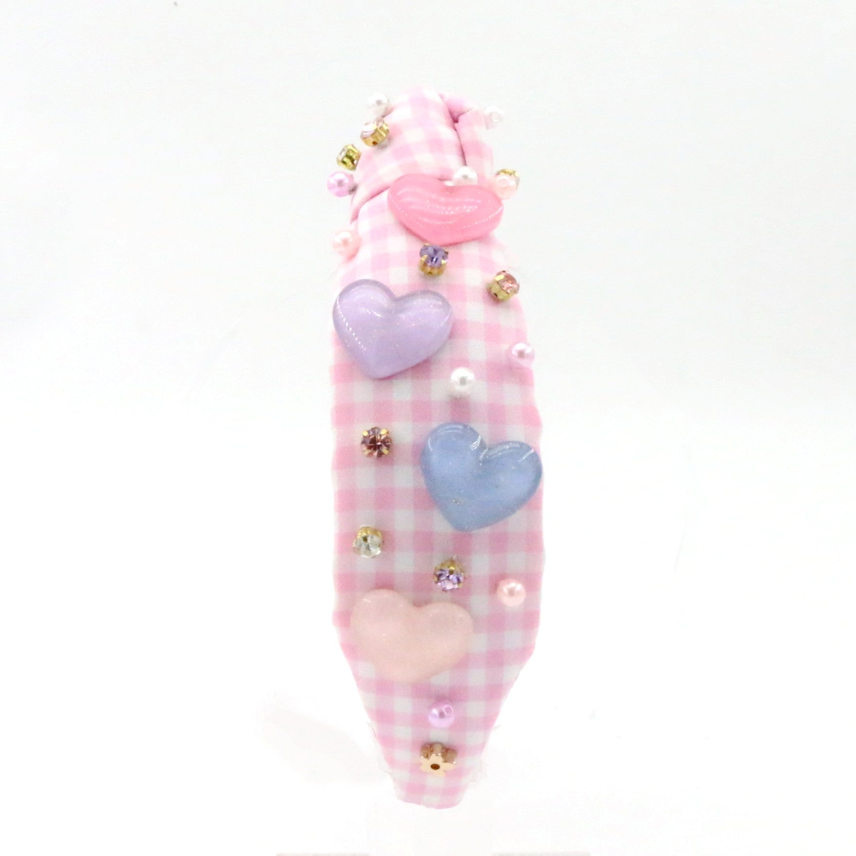 Pastel Hearts Knot Headband