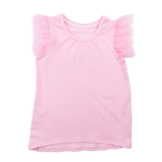 Azarhia Tulle Sleeve Tee Shirt for Tween Girls