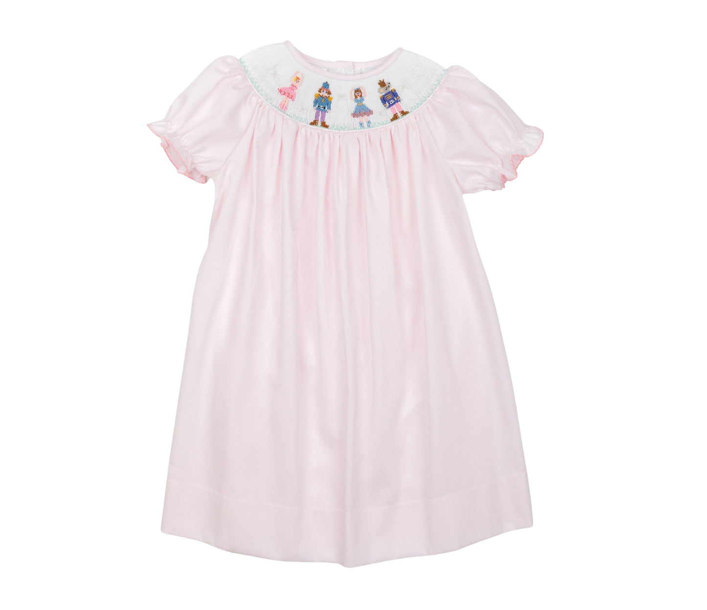 Emma Light Pink Nutcracker Smocked Dress