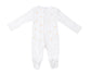 Pink Trim Candy Corn Footie