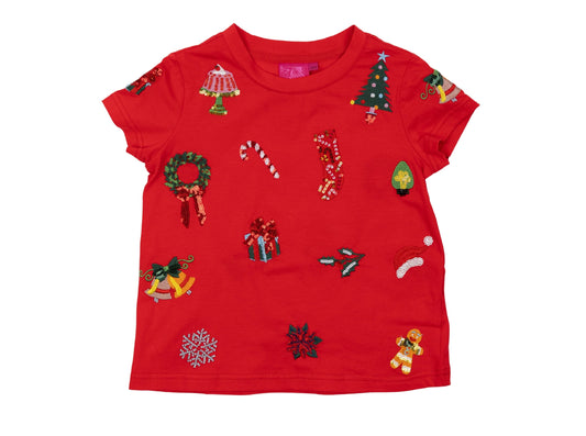 Kids Red Christmas Icon Tee
