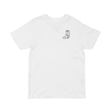 Navy and Brown Cowboy Boot Embroidered Tee