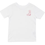 Pink Cowboy Boot Embroidered Tee