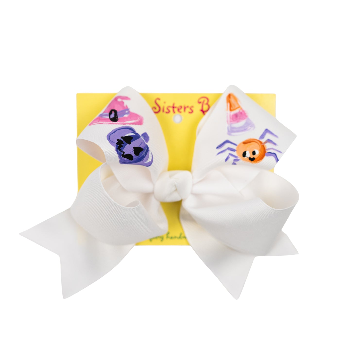 Hand Painted Halloween Goodies Large Bow