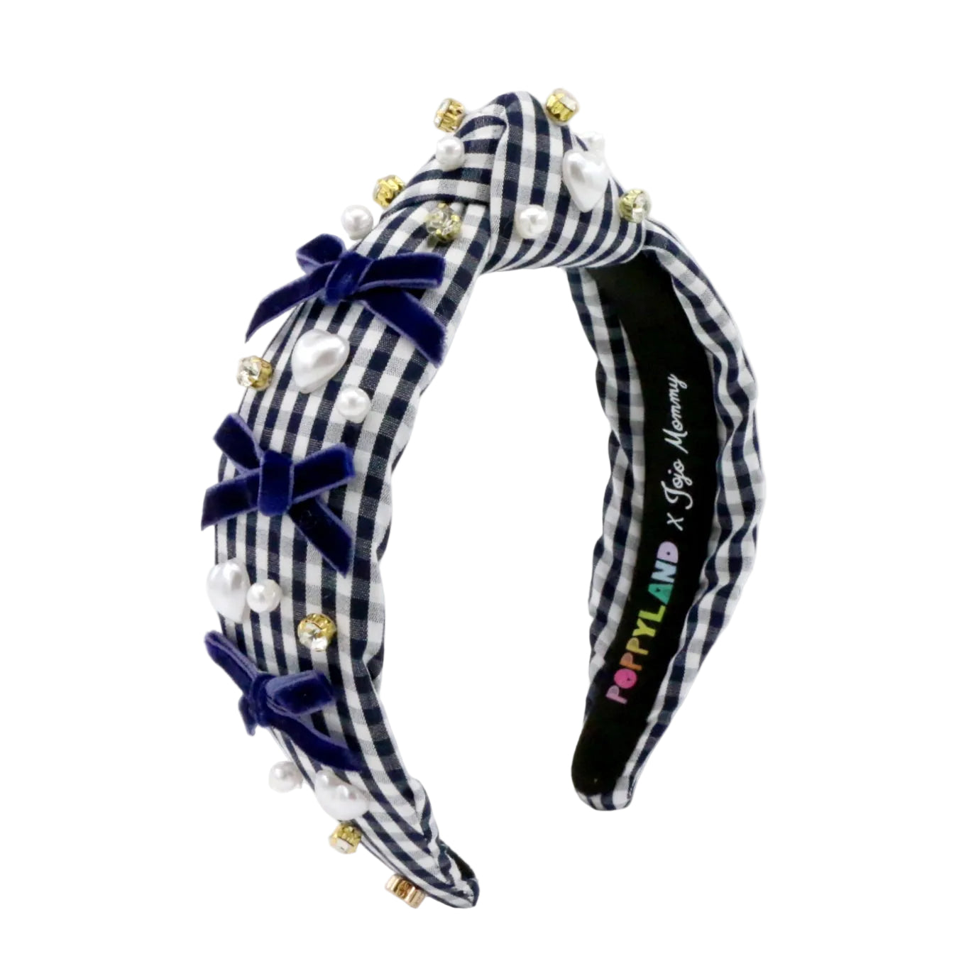 Poppyland Jojo Mommy + Poppyland Navy Gingham Knot Headband