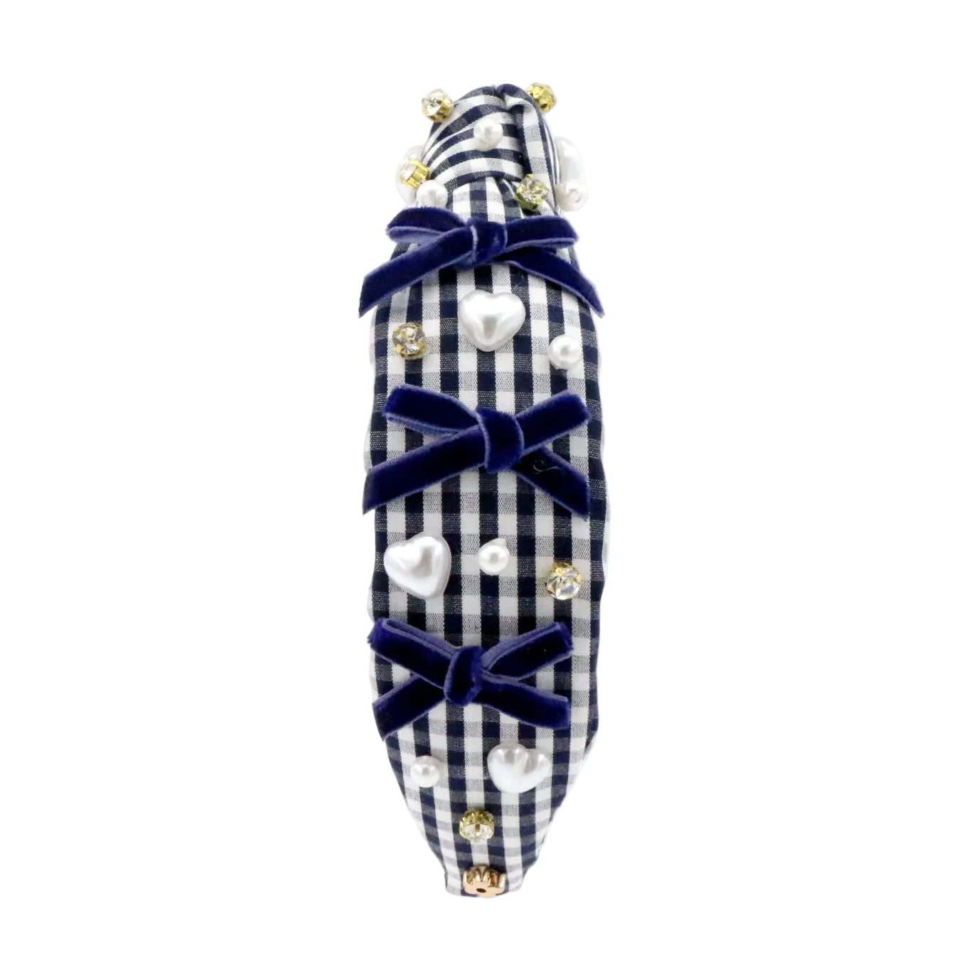 Poppyland Jojo Mommy + Poppyland Navy Gingham Knot Headband