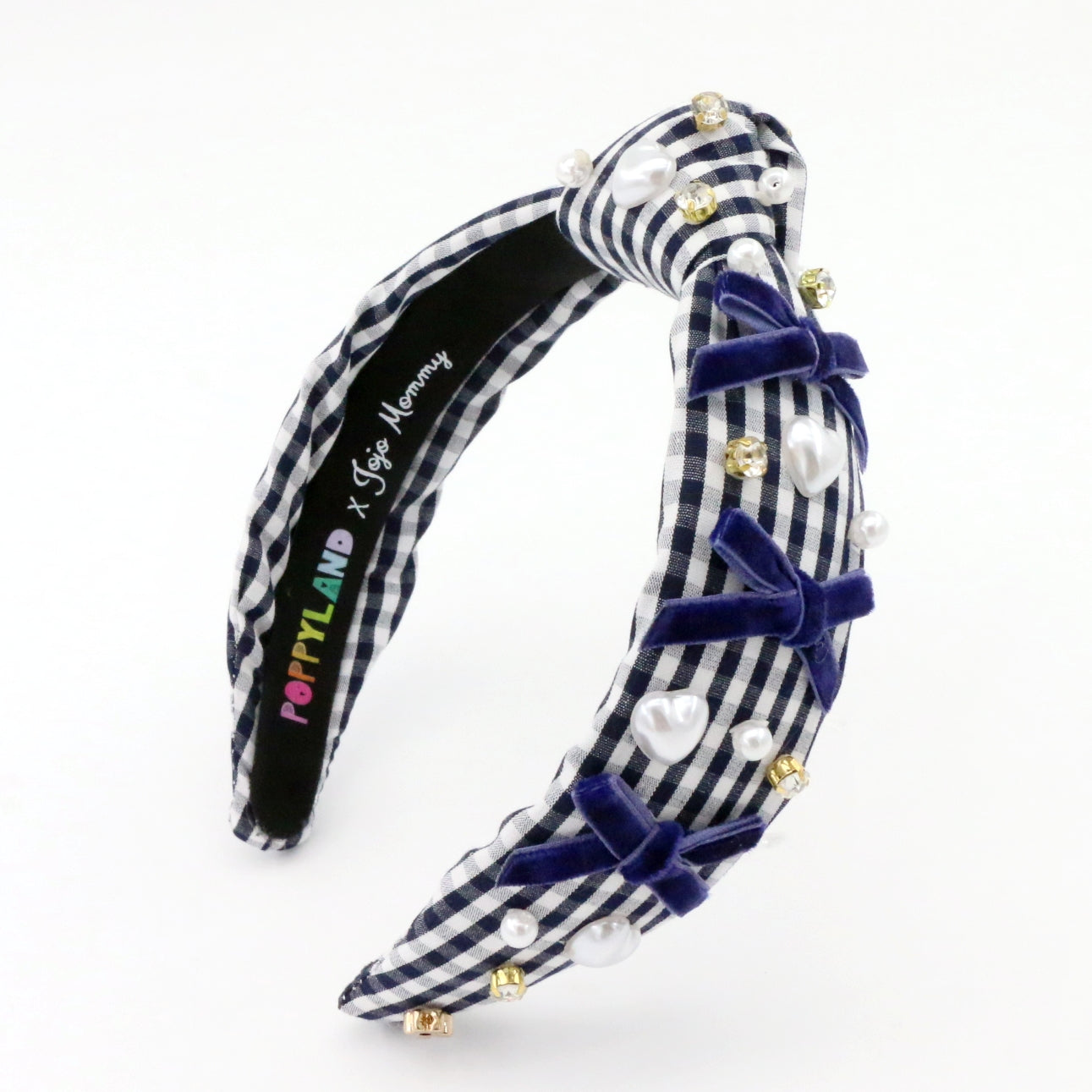 Poppyland Jojo Mommy + Poppyland Navy Gingham Knot Headband