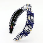 Poppyland Jojo Mommy + Poppyland Navy Gingham Knot Headband