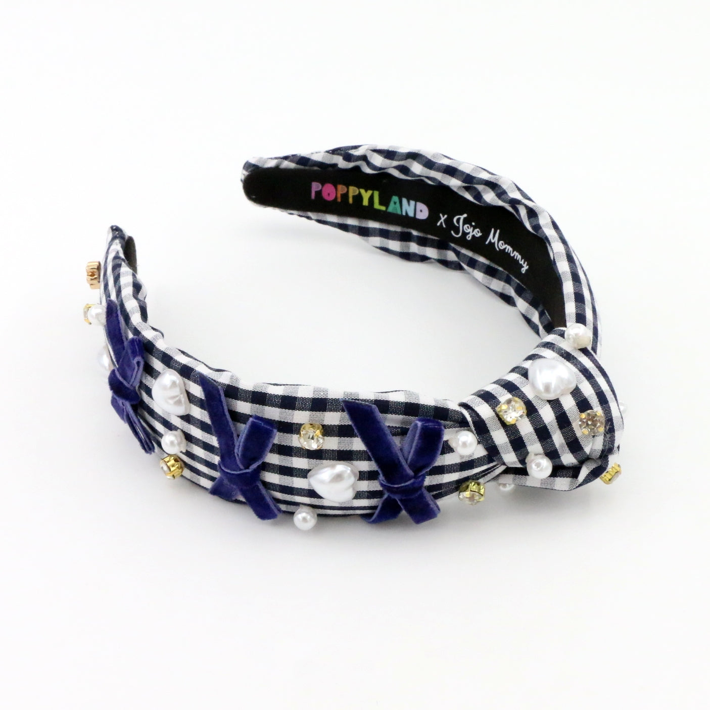 Poppyland Jojo Mommy + Poppyland Navy Gingham Knot Headband