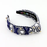Poppyland Jojo Mommy + Poppyland Navy Gingham Knot Headband