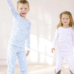 Joy Street Houston Two Piece Long Pajamas- Buffalo Bayou Blue