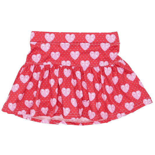 Azarhia Bow Hearts Gathered Skort