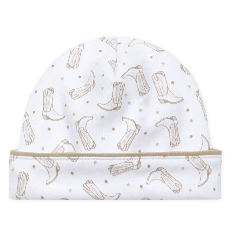 Magnolia Baby Darling Cowboy Boots Printed Hat- Ivory