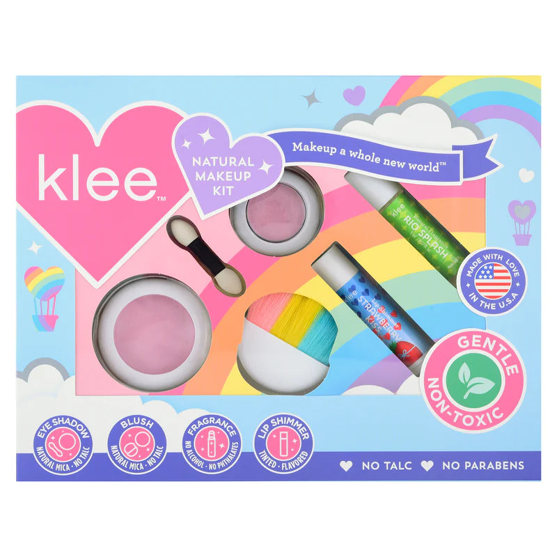 Klee Kids Rainbow Dream Starter Makeup Kit with Roll on Fragrance - After the Rain