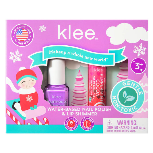 Elves' Sleds- Holiday Nail Polish and Lip Shimmer Duo