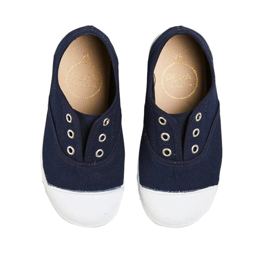 Pepa London Canvas Plimsolls in Navy