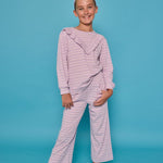 Aspen Tee- Lavender Sparkle Stripe