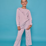 Aspen Tee- Lavender Sparkle Stripe