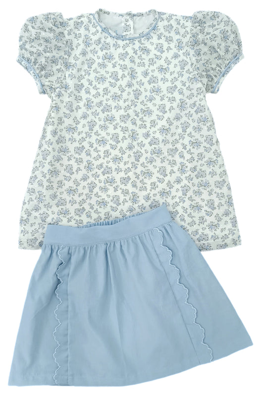 James and Lottie Dotted Swiss Floral Kate Skirt Set