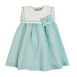 Pepa London Linen Blend Trapeze Dress in Green