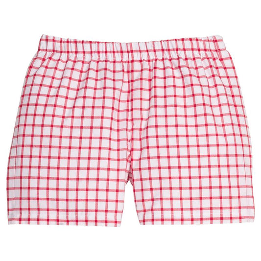 Little English Basic Short - Red Windowpane