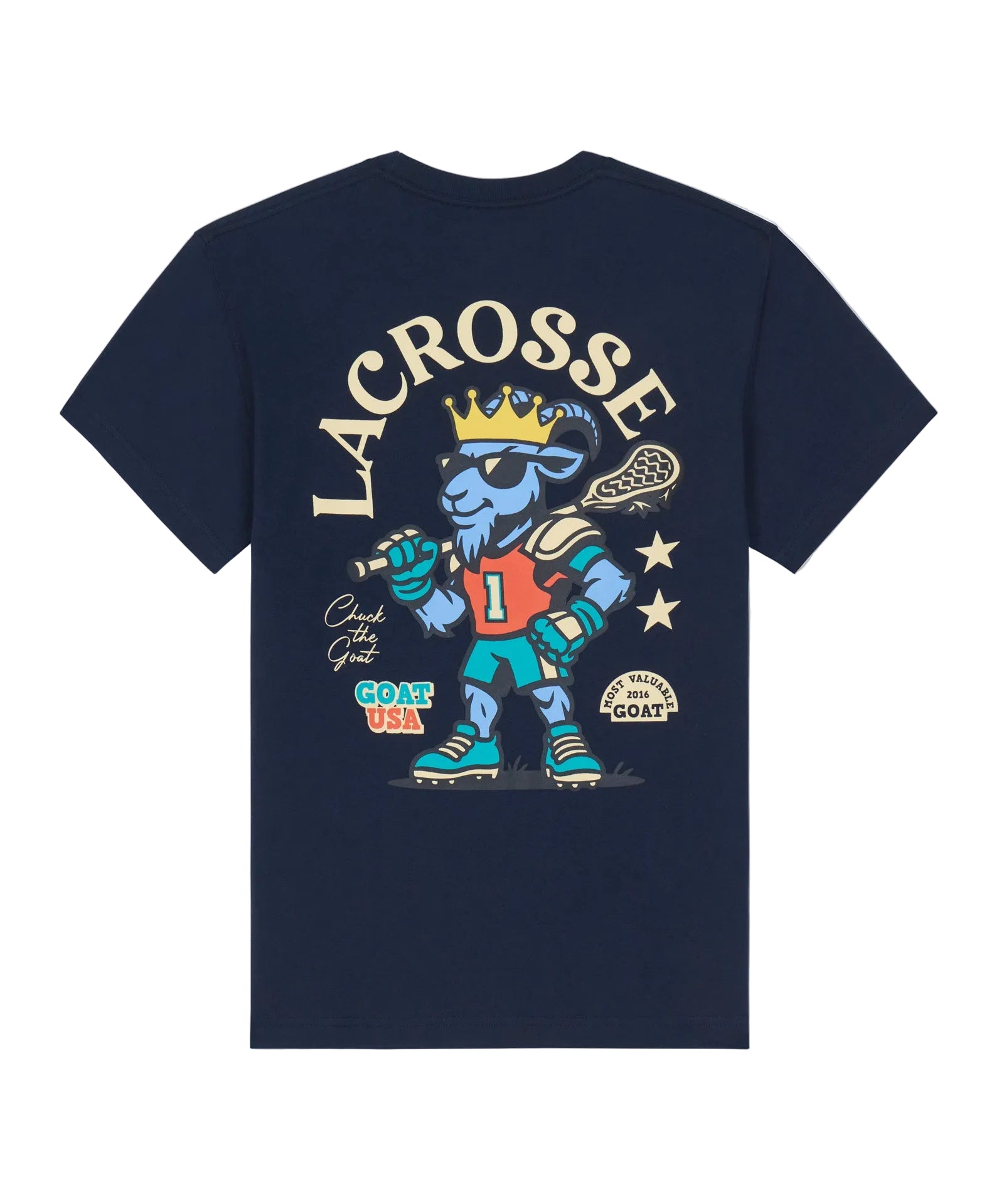 GOAT USA Lacrosse Most Valuable Goat T-Shirt - Navy Blazer