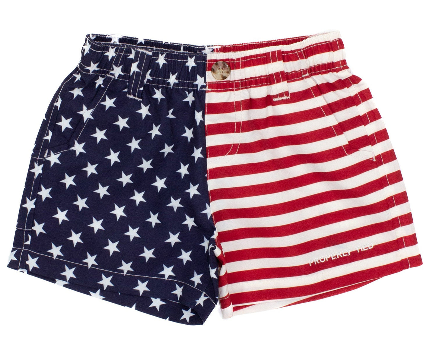 Properly Tied Boys Mallard Shorts - Freedom Flag