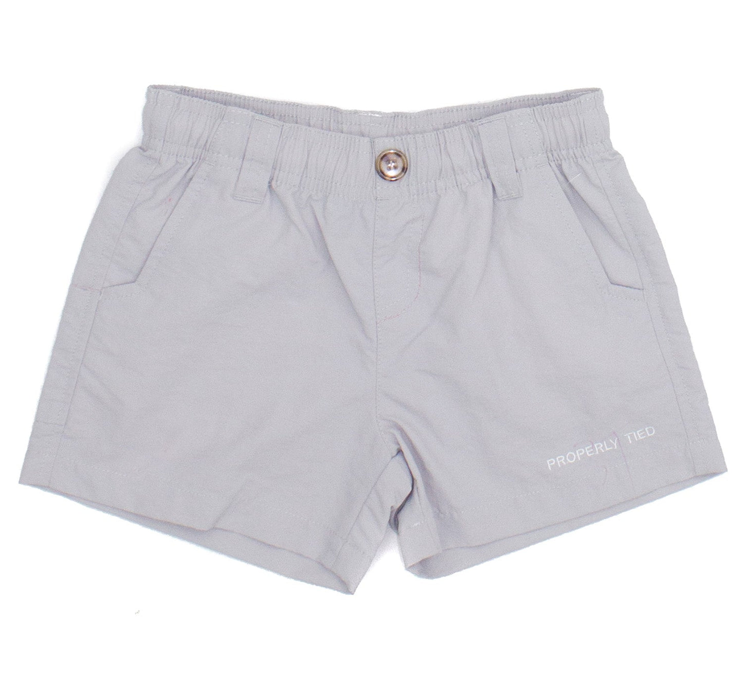Properly Tied Boys Mallard Shorts - Light Gray