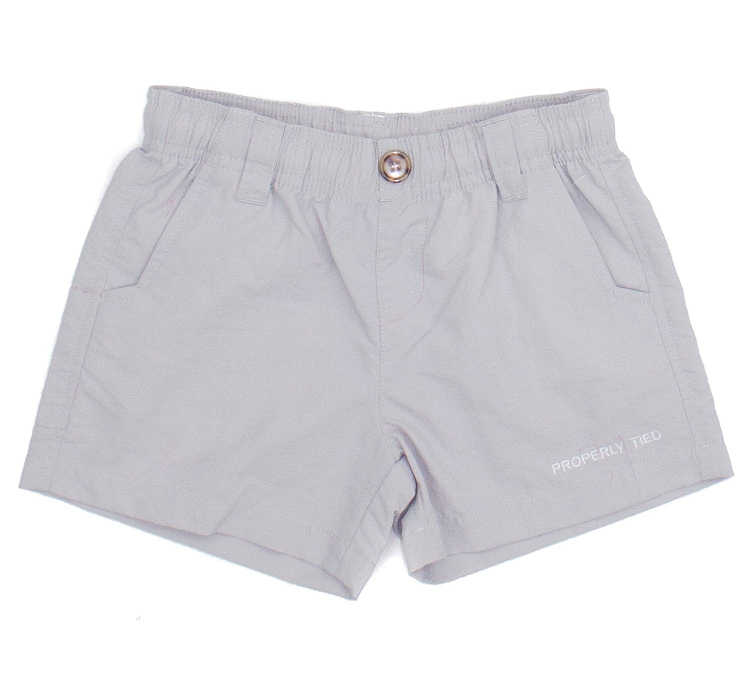 Properly Tied Boys Mallard Shorts - Light Gray