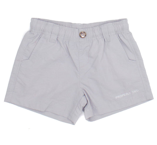 Properly Tied Boys Mallard Shorts - Light Gray