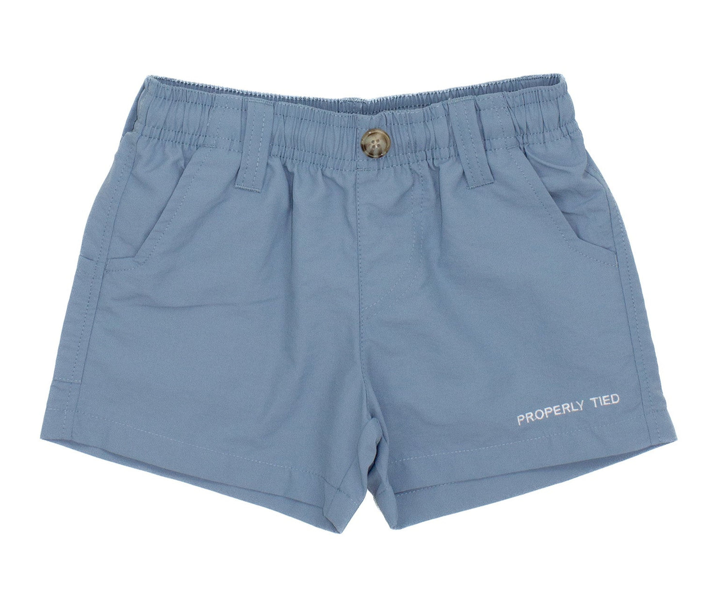 Properly Tied Boys Mallard Shorts - Stone Blue