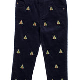 Properly Tied Navy Christmas Tree Tinsel Pant