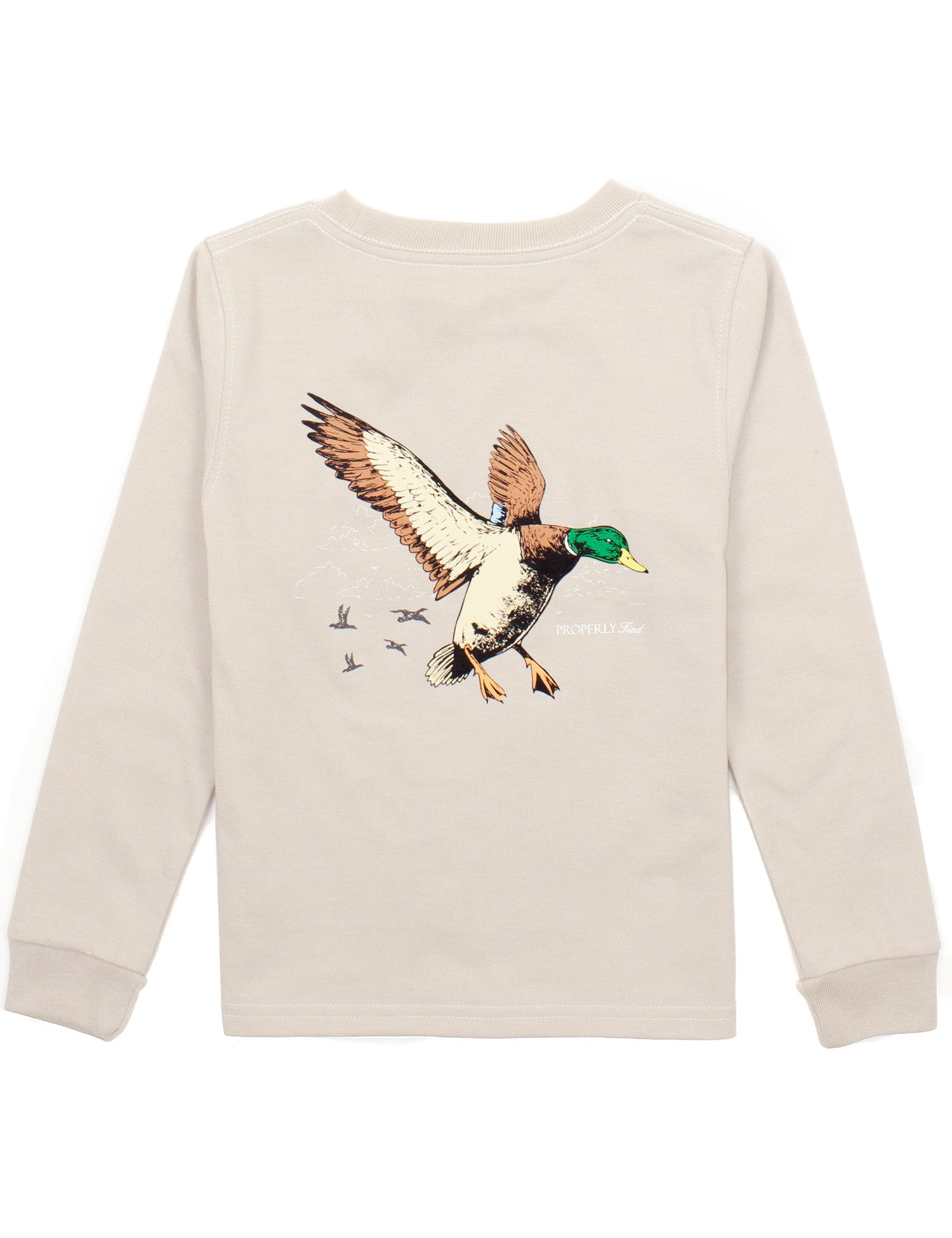 Properly Tied Mallard Flight Long Sleeve Tee - Linen