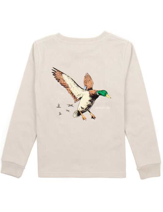 Properly Tied Mallard Flight Long Sleeve Tee - Linen