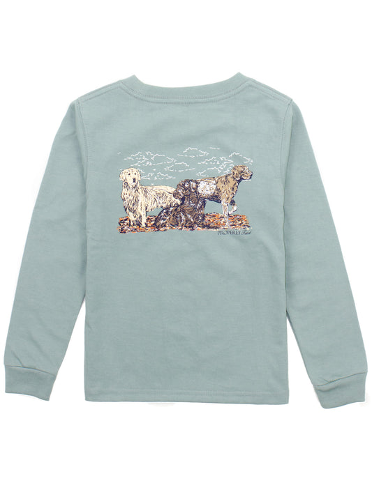 Properly Tied Hunting Dogs Long Sleeve Tee - Fog