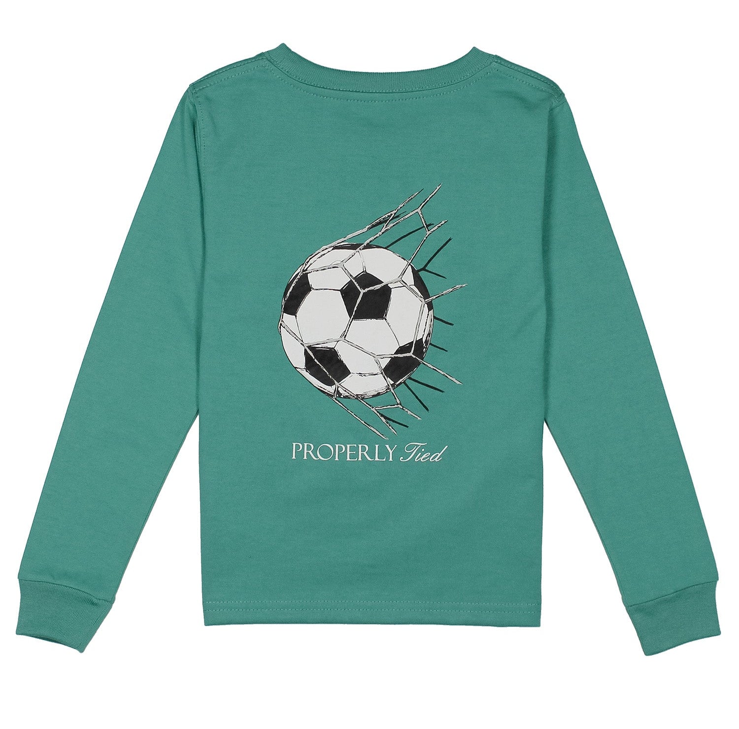 Properly Tied Goal Long Sleeve Tee - Teal