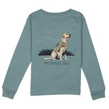 Properly Tied Good Boy Long Sleeve Tee - Steel Blue