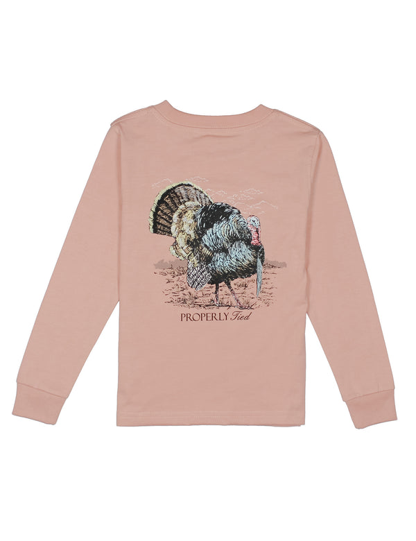 Gobbler Long Sleeve Tee - Peach