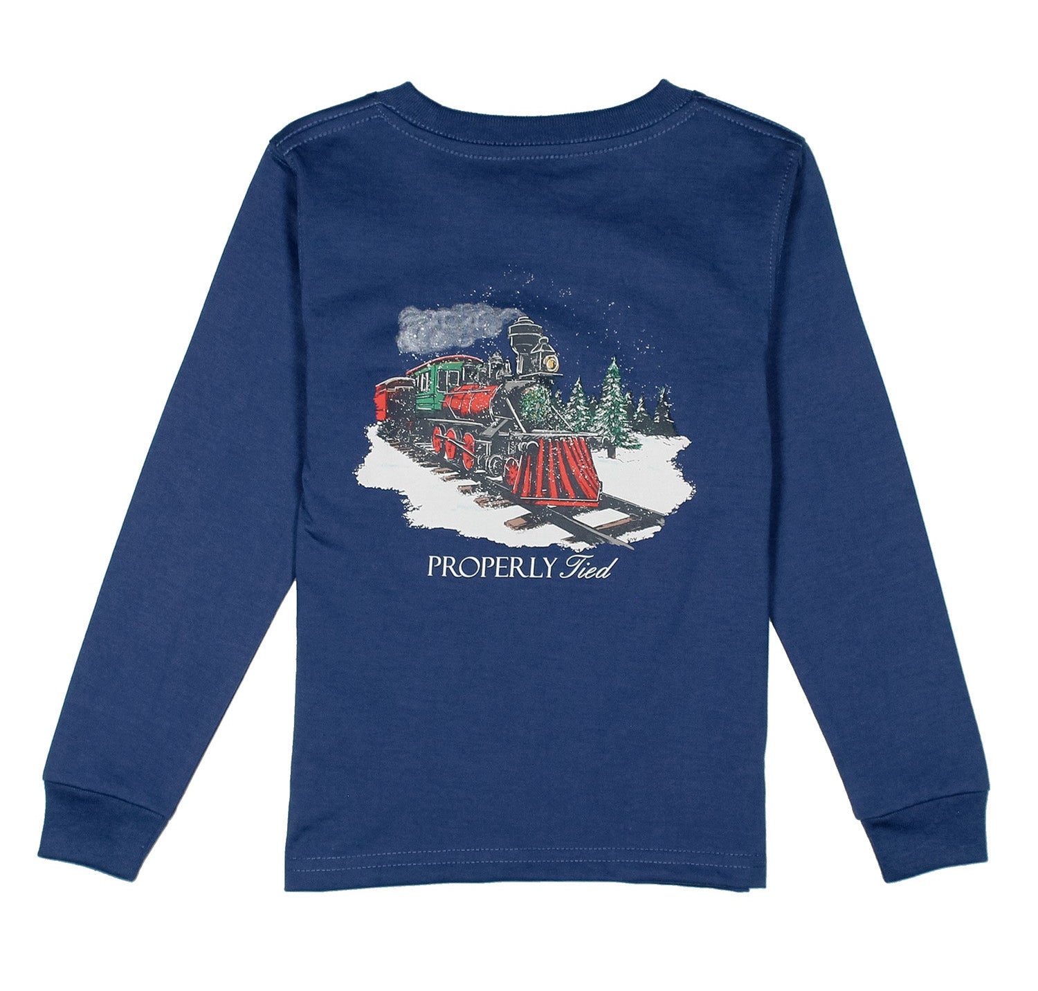 Properly Tied Polar Express Long Sleeve Tee - River Blue