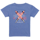 Properly Tied Firecracker Short Sleeve Tee- Space Blue