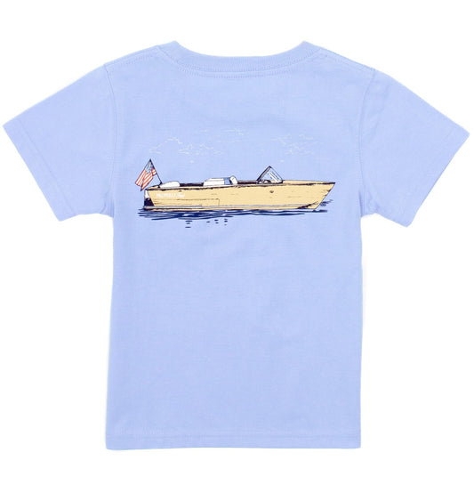 Properly Tied Boating Tradition Short Sleeve Tee- Light Blue