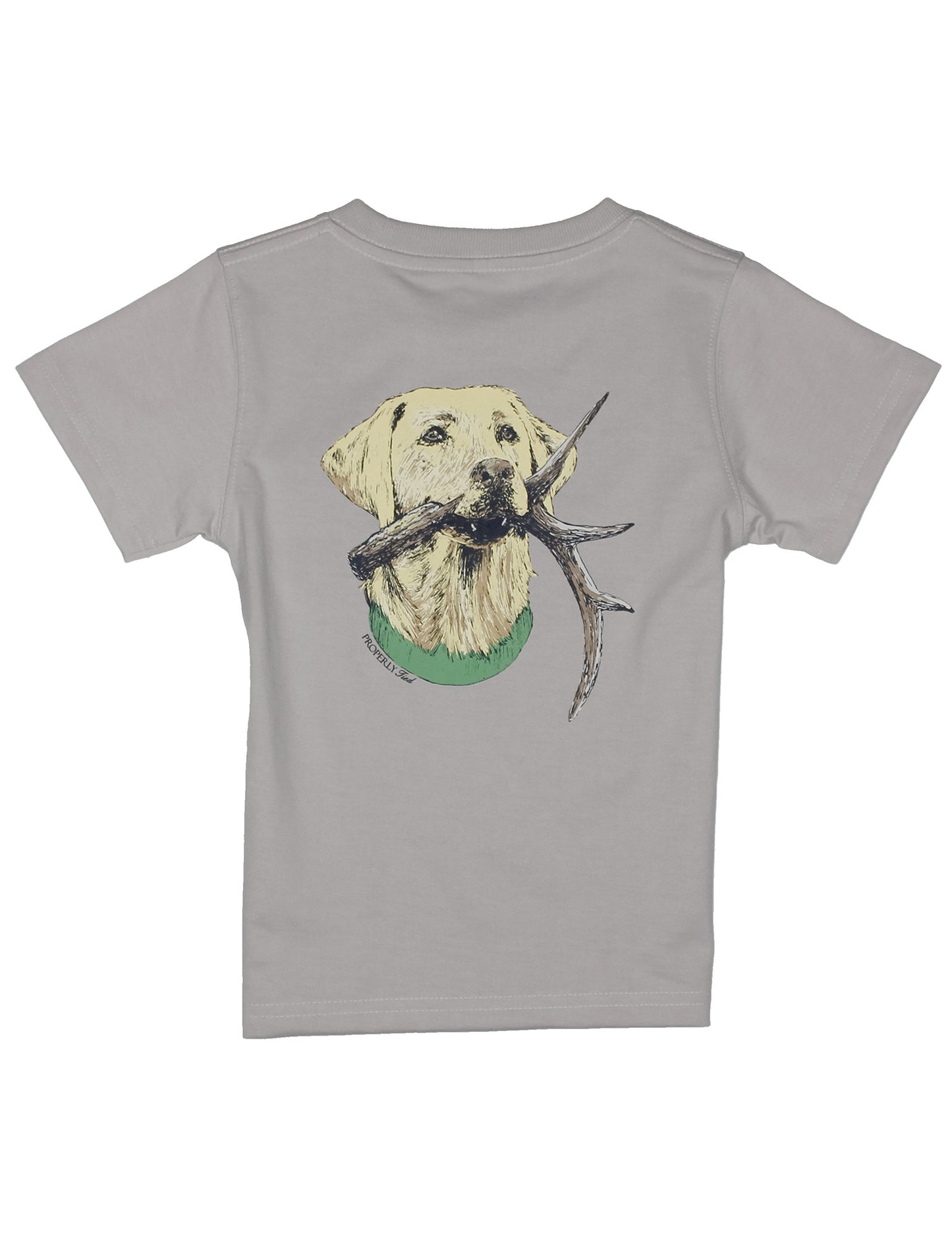 Properly Tied Antler Lab Short Sleeve Tee- Ice Grey