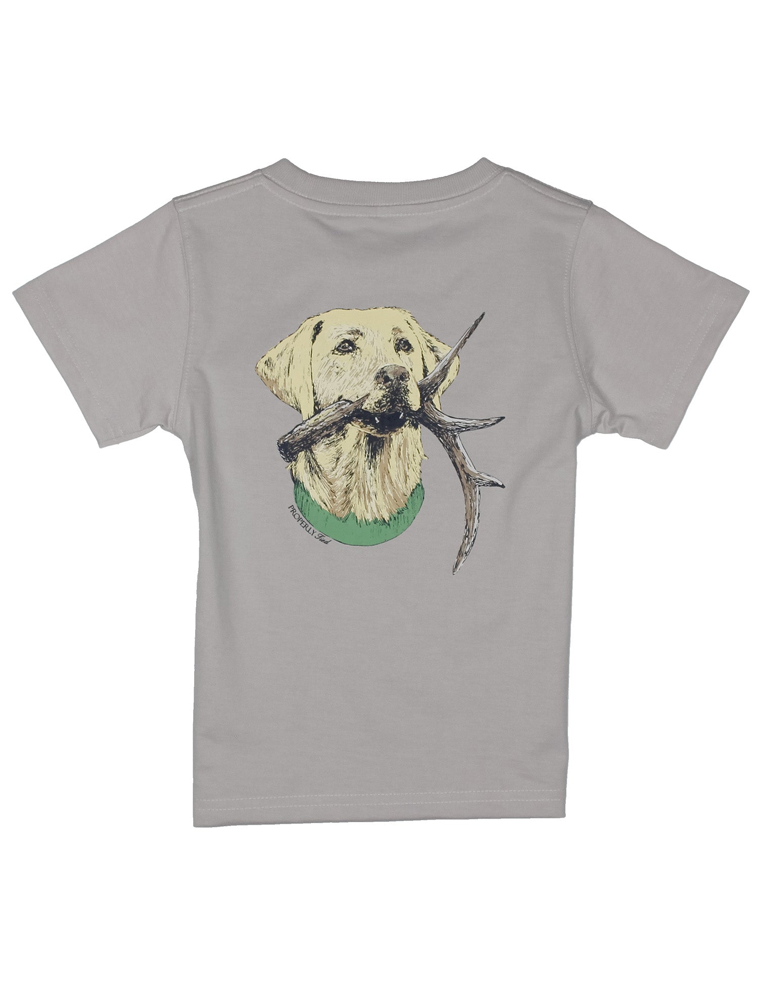 Properly Tied Antler Lab Short Sleeve Tee- Ice Grey