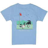 Properly Tied Fowl Play Short Sleeve Tee- Light Blue