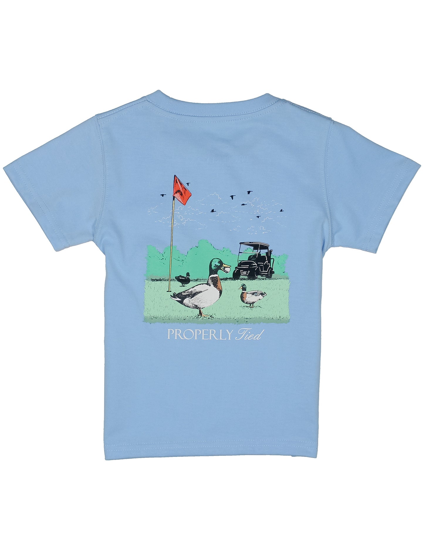 Properly Tied Fowl Play Short Sleeve Tee- Light Blue
