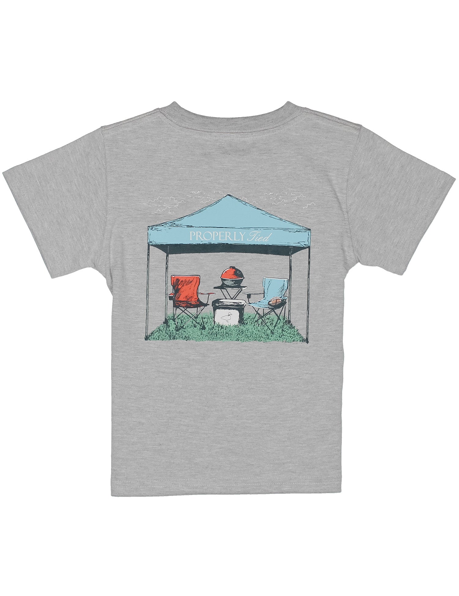 Properly Tied Tailgate Short Sleeve Tee - Light Heather Gray
