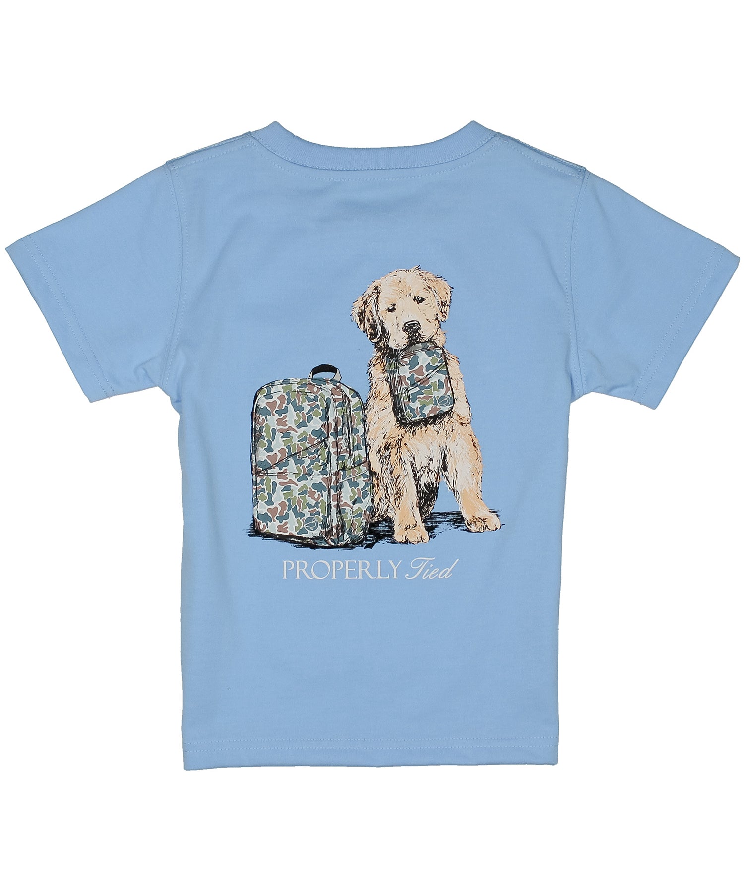 Properly Tied Study Buddy Short Sleeve Tee- Light Blue