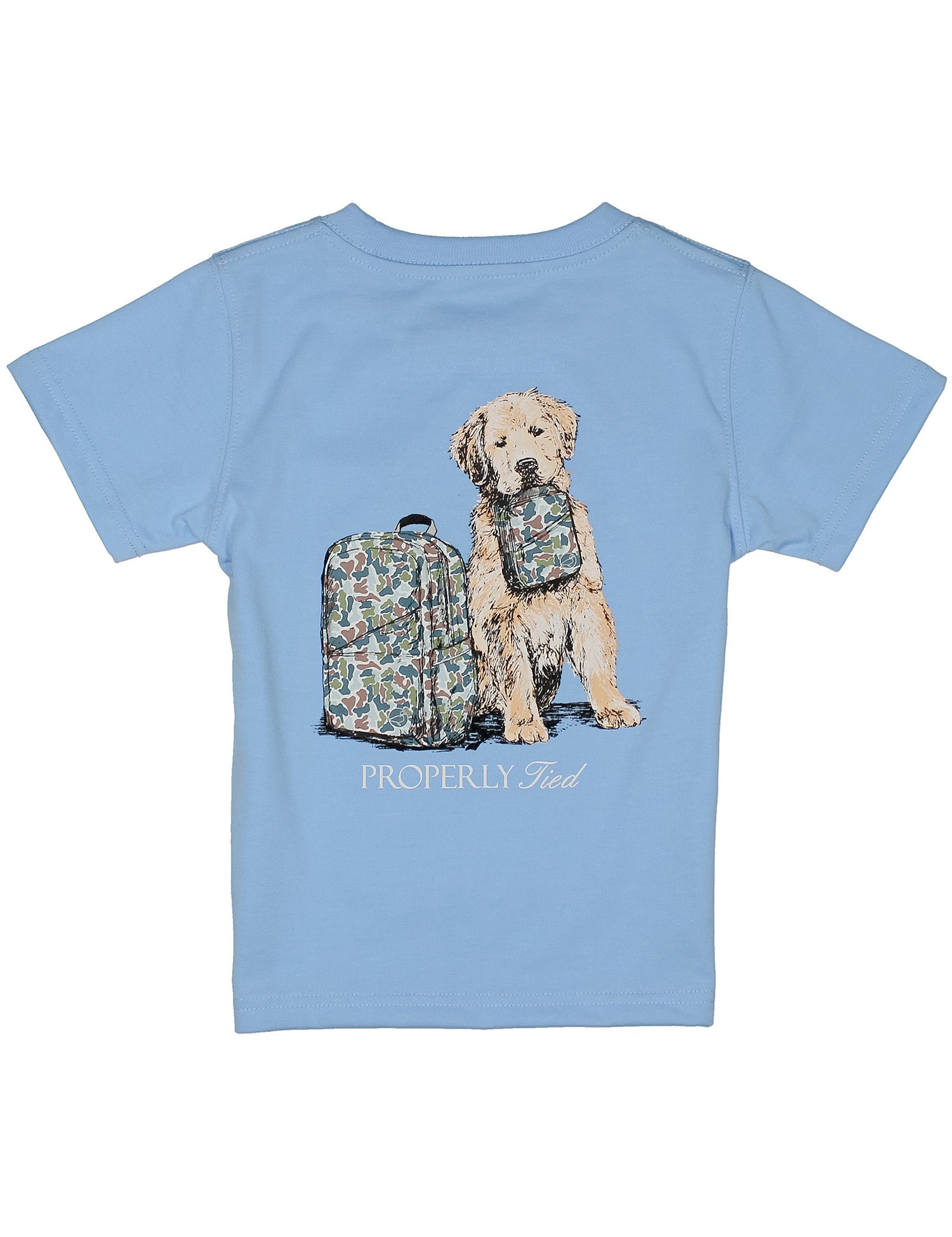 Properly Tied Study Buddy Short Sleeve Tee- Light Blue