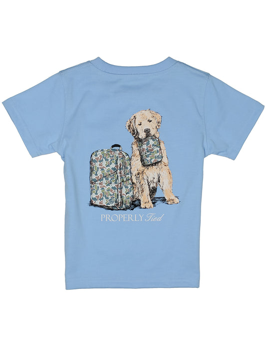 Properly Tied Study Buddy Short Sleeve Tee- Light Blue
